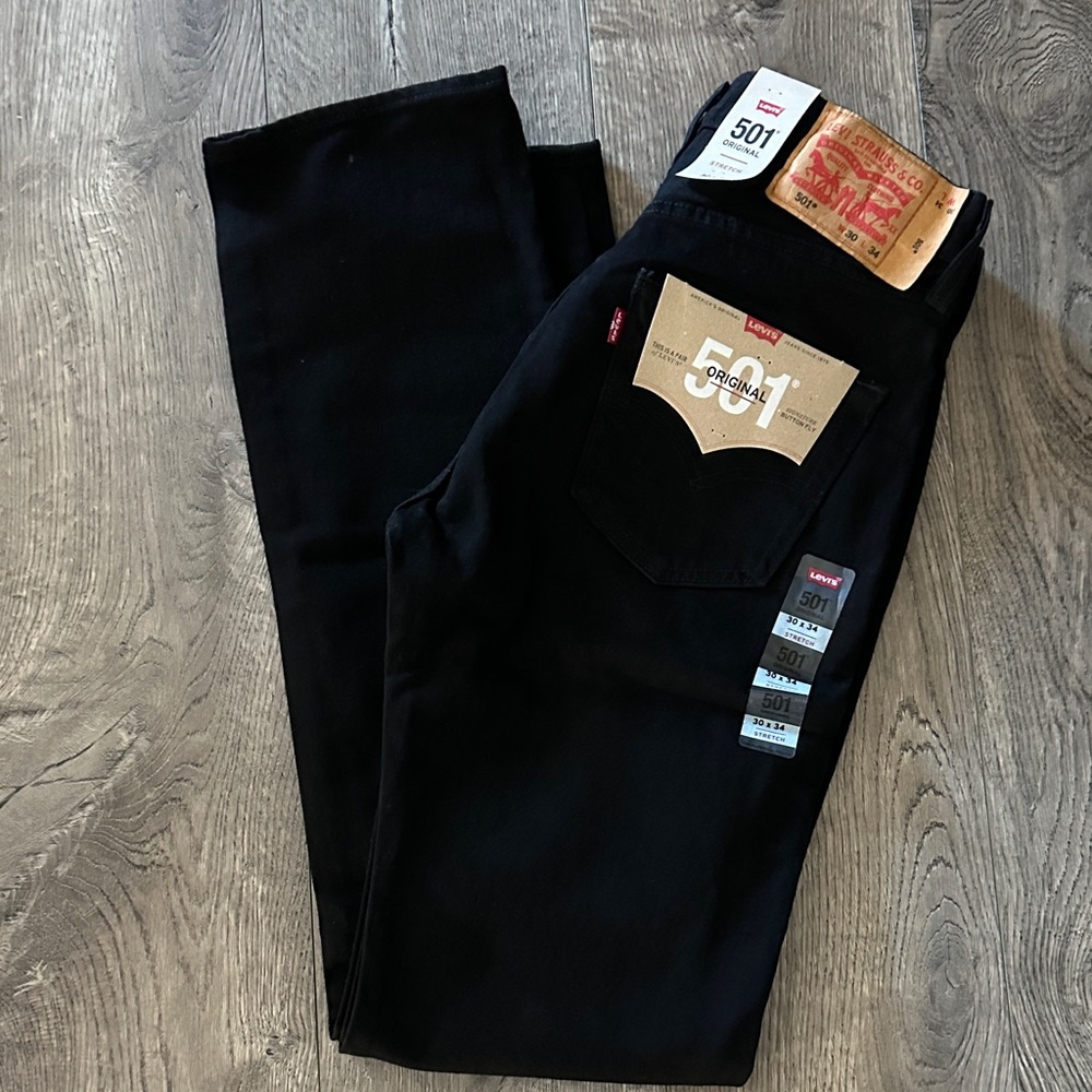 Levi's Men's Black Straight Jeans